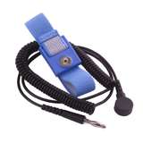 Wrist Strap, Adjustable, 1/4" (7mm) Snap, 12 ft. Cord, Blue redirect to product page